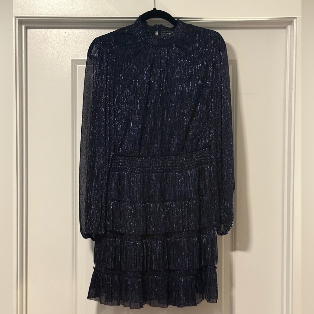 Express Midnight Blue Dress - Ruffle Skirt